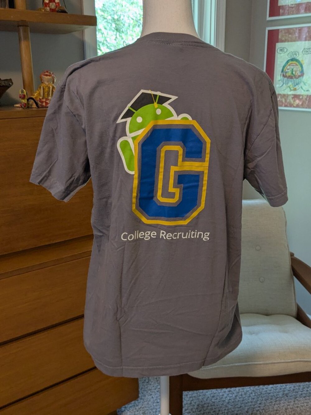 Official Google College Recruiting Android Tee Large go/college